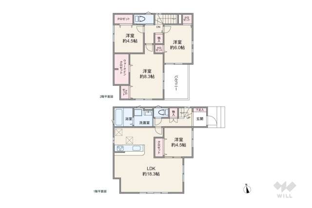 春日井市上田楽町 一戸建て:間取り図面