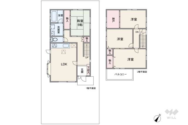名古屋市天白区平針台2丁目 一戸建て:間取り図面