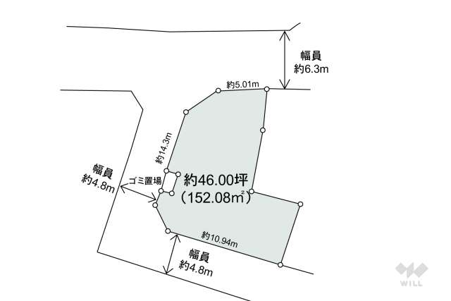 摂津市一津屋1丁目 土地:間取り図面