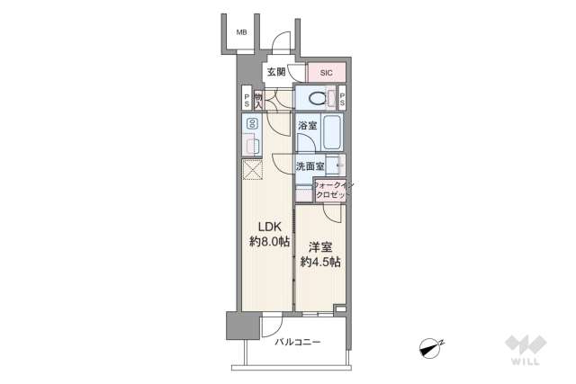 オープンレジデンシア栄本町通:間取り図面