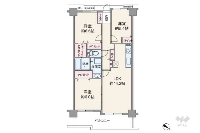 デ・リード宝塚リバービュー:間取り図面
