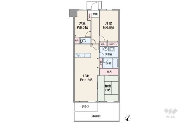 ラ・ビスタ宝塚エスティオ2番館:間取り図面