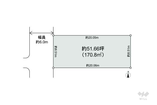 尼崎市東園田町4丁目 土地:間取り図面