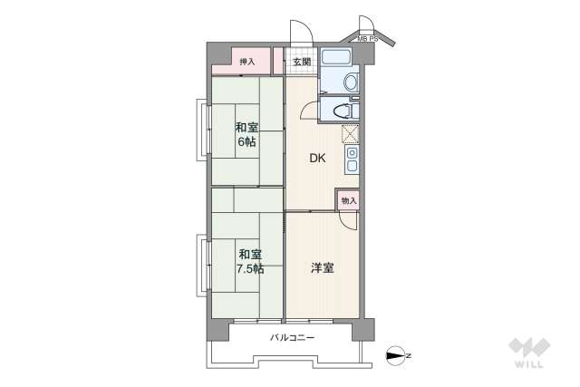 第２お花茶屋ダイヤモンドマンション:間取り図面