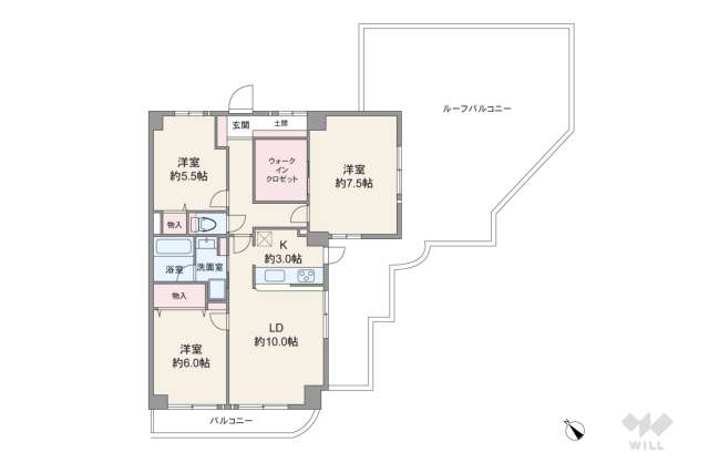 武庫川公園レックスマンション:間取り図面