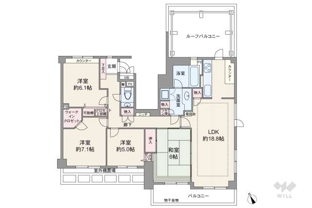 サンマンションアトレ御棚町:間取り図面