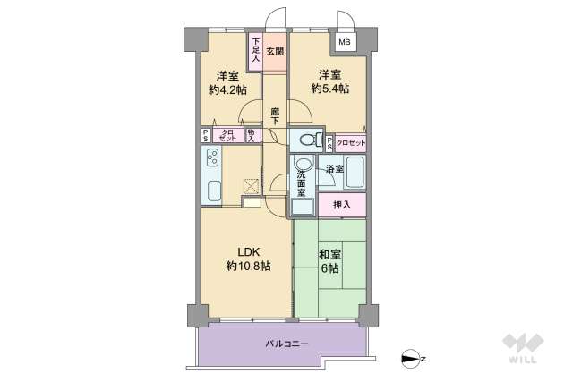 藤和シティホームズ武庫之荘:間取り図面