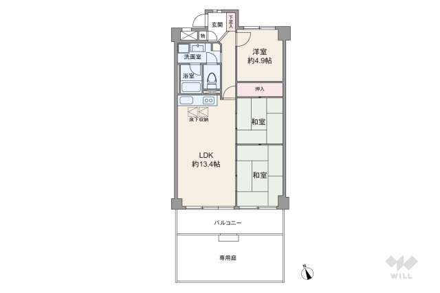 第1藤ヶ丘サンハイツ:間取り図面