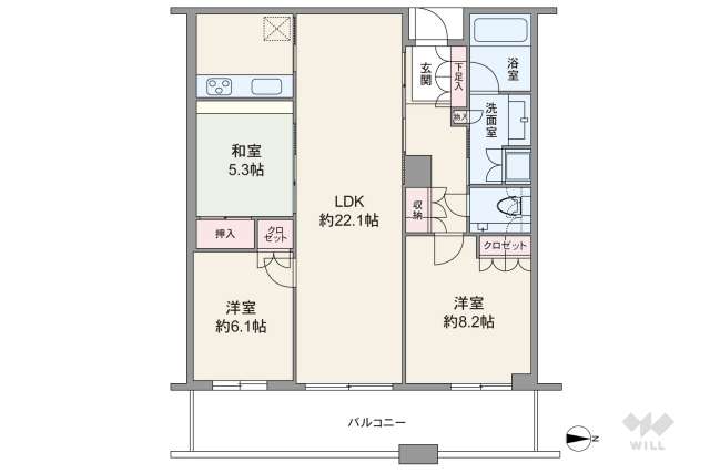 ジオタワー宝塚EAST:間取り図面