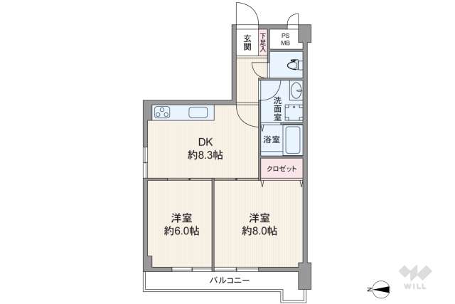 ライオンズマンション魚崎:間取り図面
