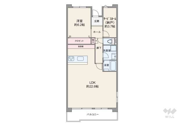 サンハイツ八事ふじみＡ棟:間取り図面