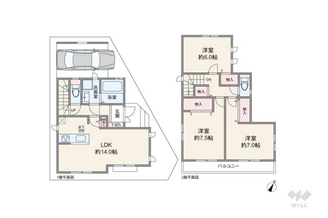 高槻市昭和台町2丁目 一戸建て:間取り図面