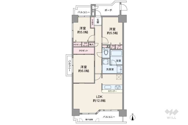 グラン・コート白川公園:間取り図面
