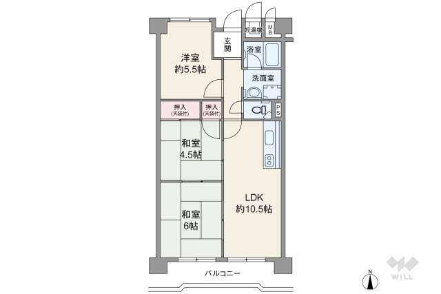 コボリマンション東三国:間取り図面