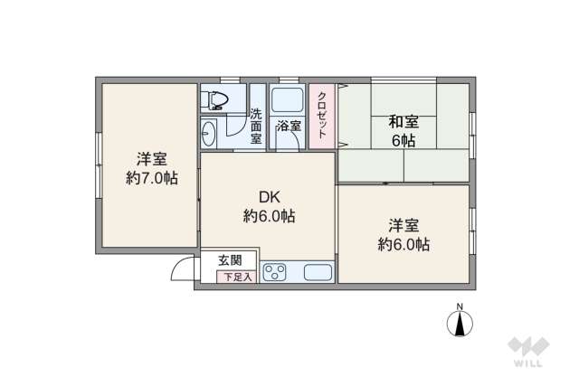 シャトー杭瀬:間取り図面