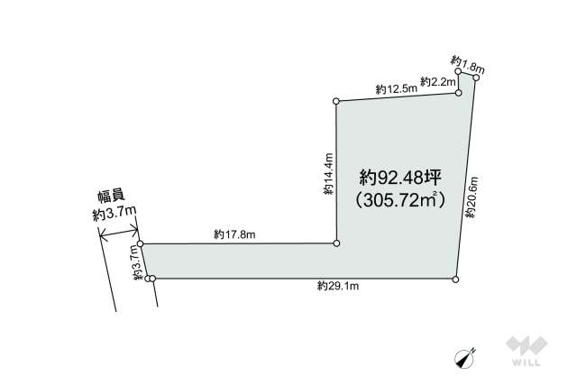 宝塚市南口2丁目 土地:間取り図面