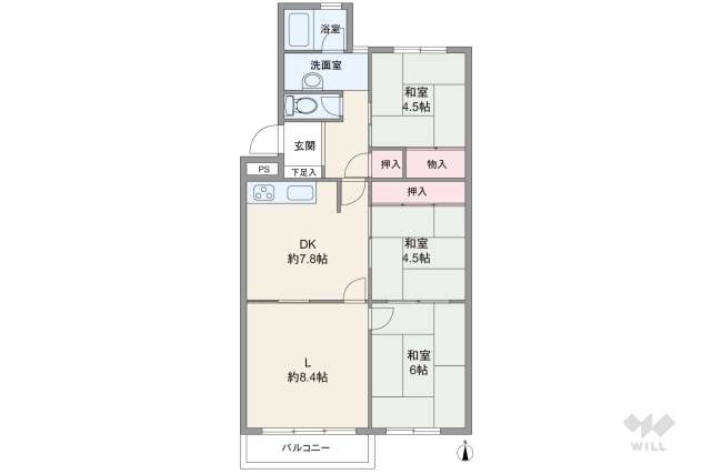 宝塚光明住宅2号棟:間取り図面