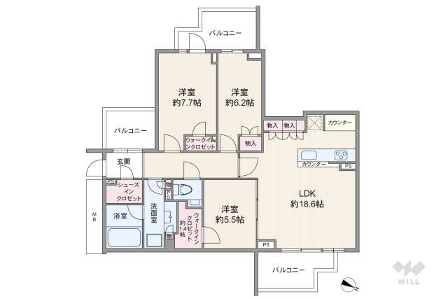 ザパークハウスグラン南青山高樹町:間取り図面