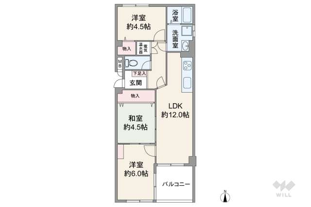 ライオンズマンション覚王山:間取り図面