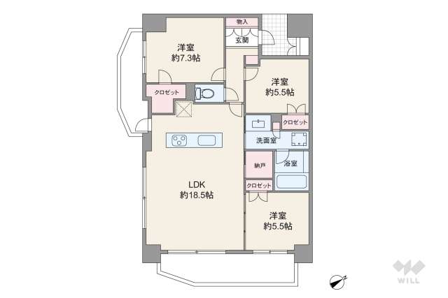 サンクレーア星ヶ丘:間取り図面