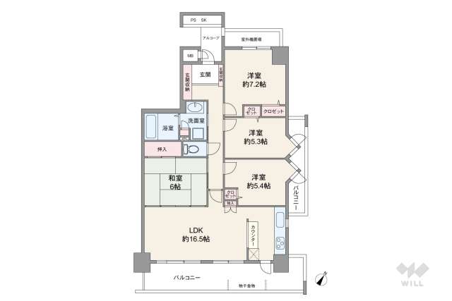 727088Rの間取り図