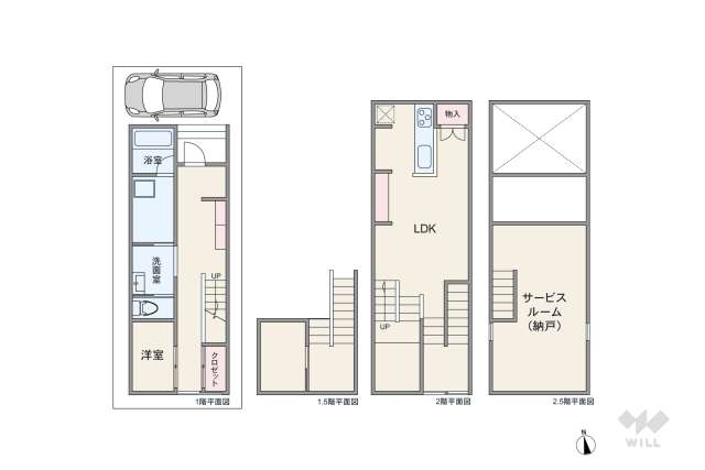 名古屋市千種区今池南 一戸建て:間取り図面
