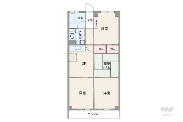 新瑞コーポラス:間取り図面