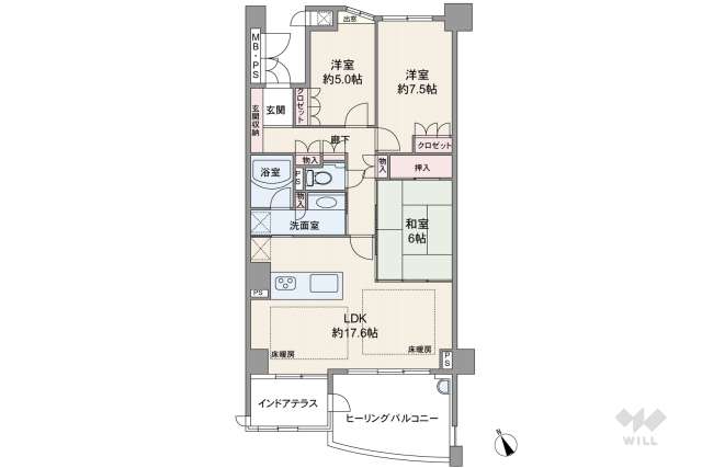 ザ・ライオンズ池田Ｈ棟:間取り図面