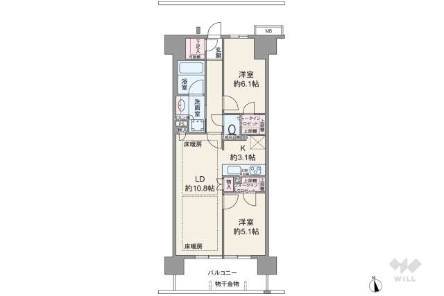 ル・サンク吹上駅前:間取り図面