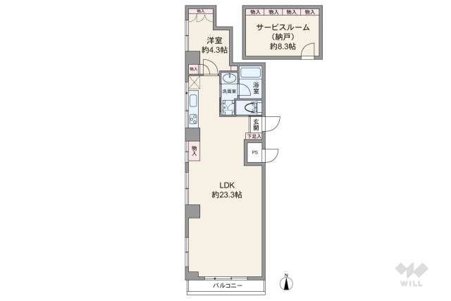ライオンズマンション牛込:間取り図面