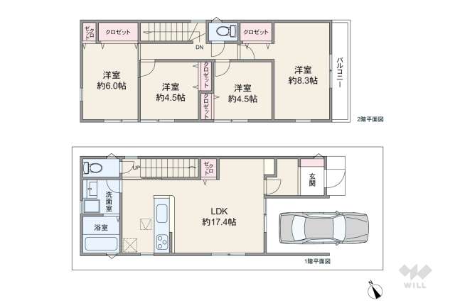 尼崎市東園田町7丁目 一戸建て:間取り図面