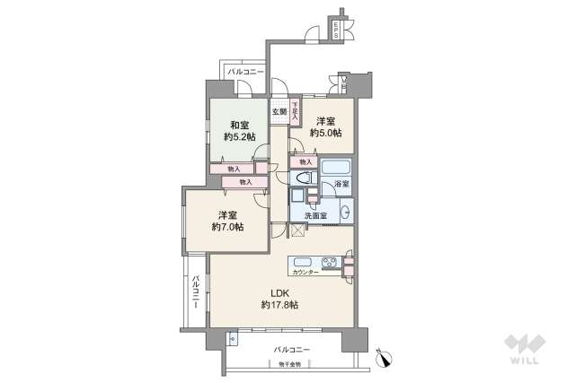 ユニーブルはなみずき通り:間取り図面