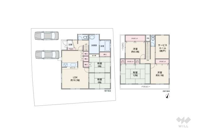 川西市湯山台2丁目 一戸建て:間取り図面