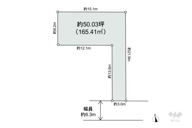 名古屋市昭和区広路本町3丁目 土地:間取り図面