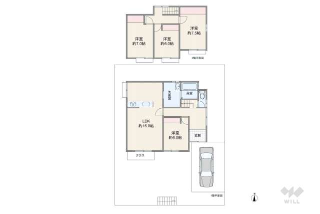 宝塚市御殿山4丁目 一戸建て:間取り図面