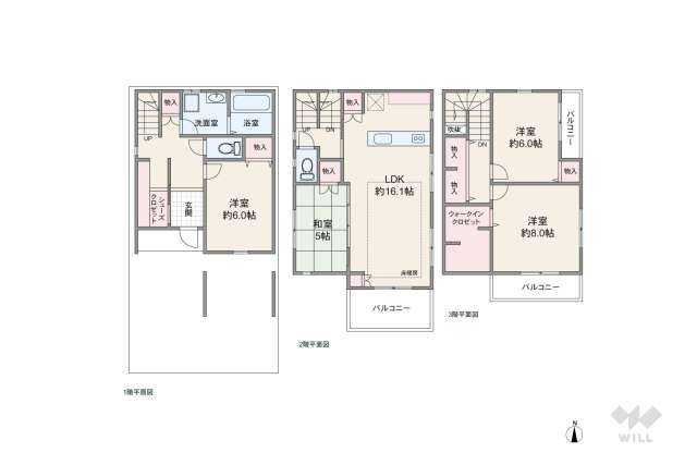 名古屋市千種区上野3丁目 一戸建て:間取り図面