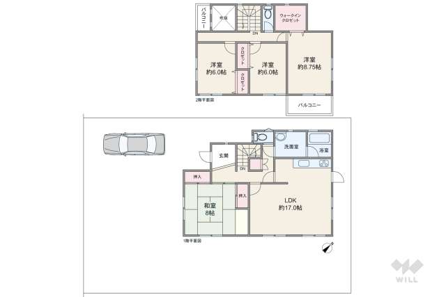 西宮市名塩南台1丁目 一戸建て:間取り図面