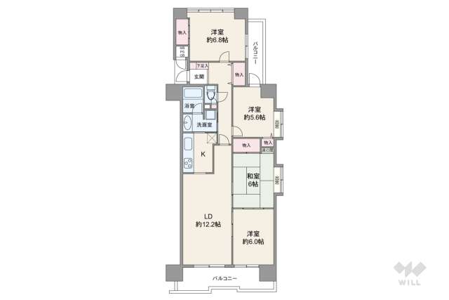 丸美ロイヤル港:間取り図面