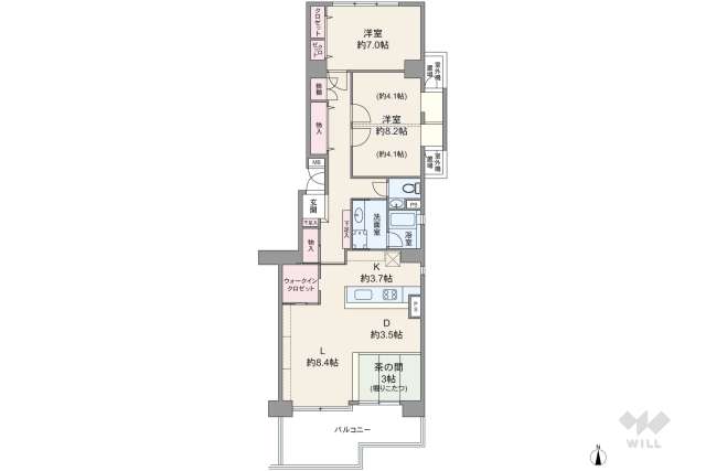 パークシティ鳥見B棟:間取り図面