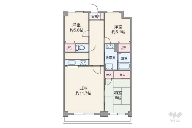 ニューウェルテラス第７日吉:間取り図面