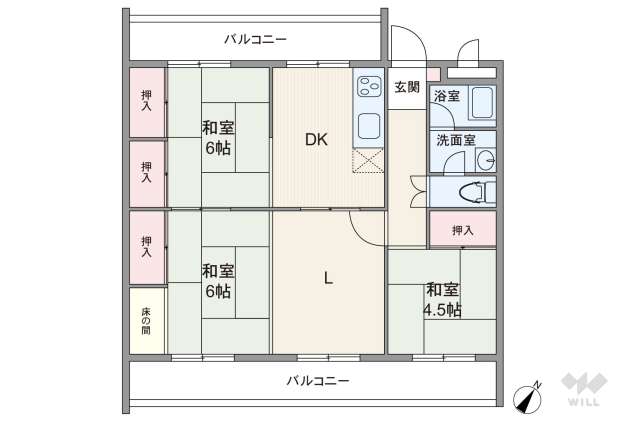 桃山住宅１２号棟:間取り図面