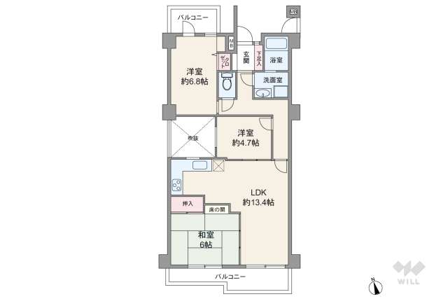 コンセール町北:間取り図面