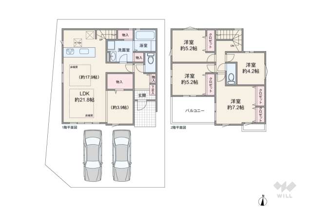 宝塚市南ひばりガ丘1丁目 一戸建て:間取り図面