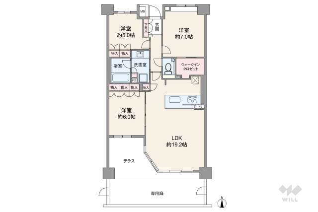 パークホームズ瑞穂公園ガーデンステージ:間取り図面