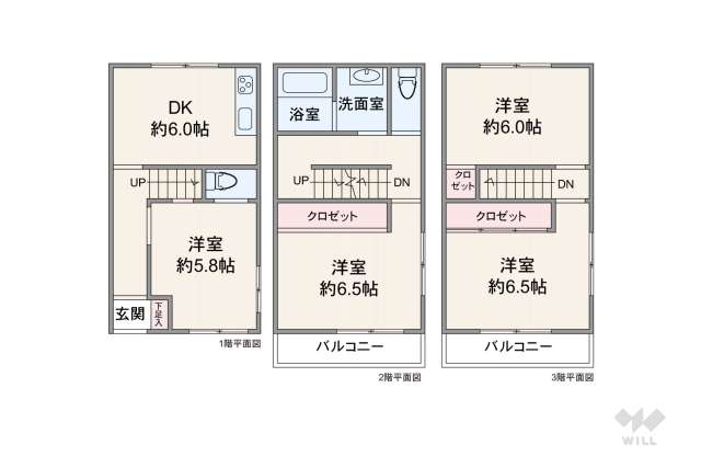 神戸市東灘区青木2丁目 テラスハウス:間取り図面