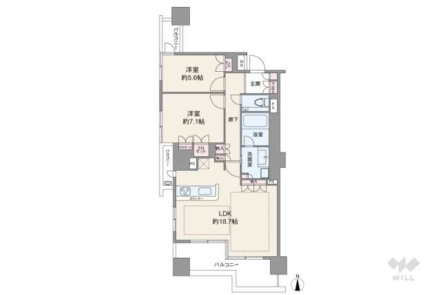 バンベール橦木町:間取り図面