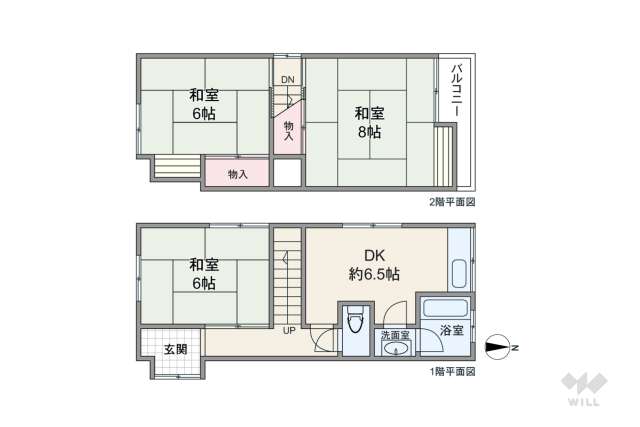 尼崎市水堂町4丁目 一戸建て:間取り図面