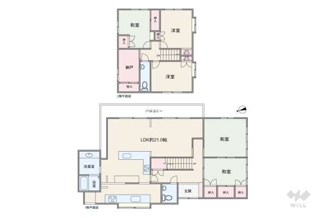 宝塚市雲雀丘3丁目 一戸建て:間取り図面