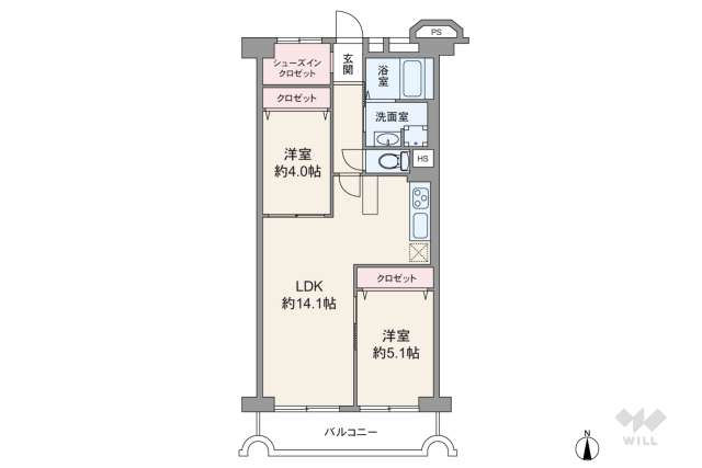 三国本町スカイハイツ:間取り図面