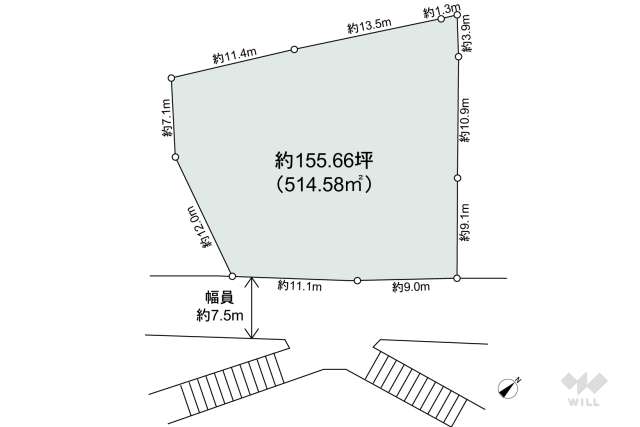 摂津市鳥飼西4丁目 土地:間取り図面